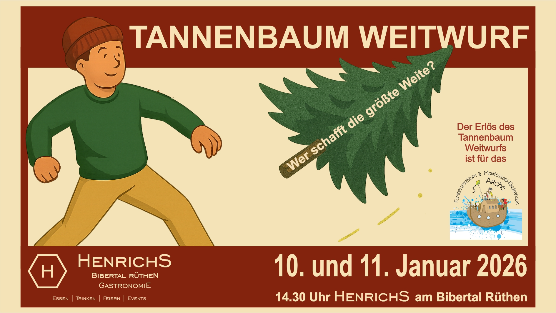 Flyer Tannenbaum Weitwurf